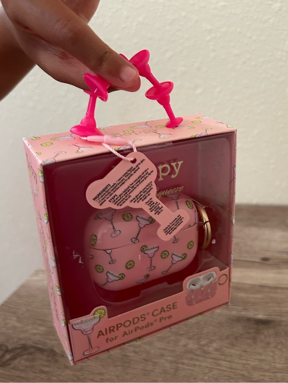 Pink Cocktail Pattern AirPods Pro Case